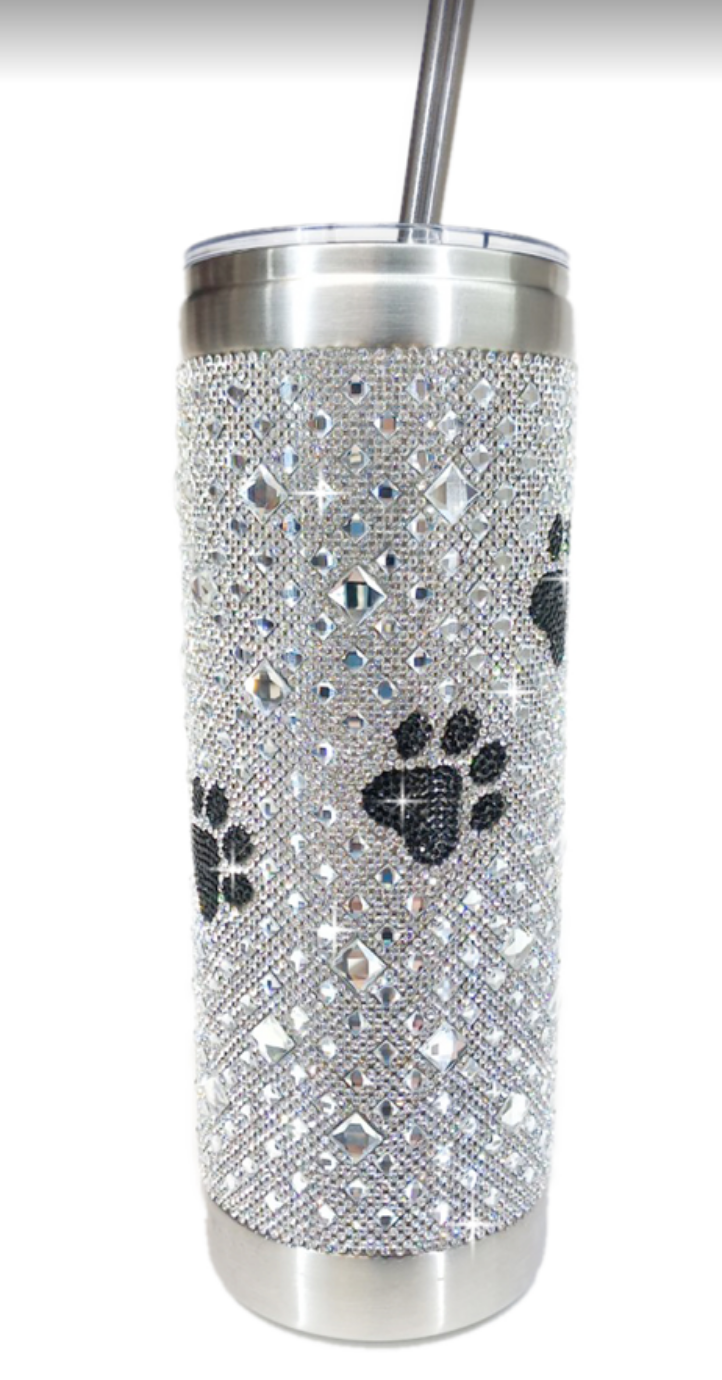 Jacqueline Kent Silver AB with Black Paws Tumbler - Thumbnail 2