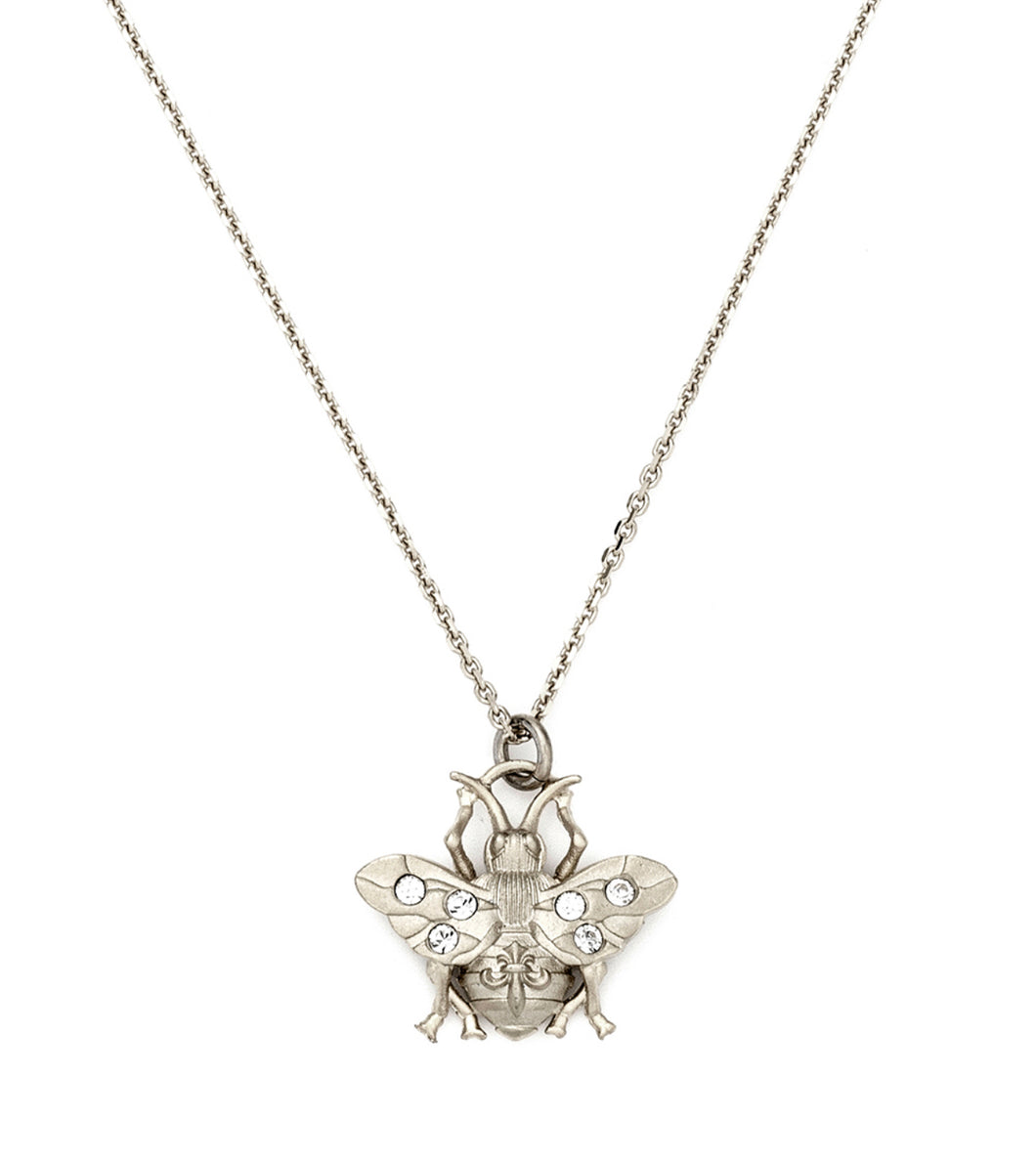 French Kande Micro FK Bee Necklace Silver