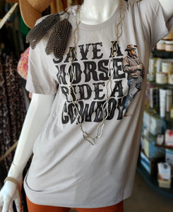 Save A Horse Ride A Cowboy Yellowstone T-Shirt