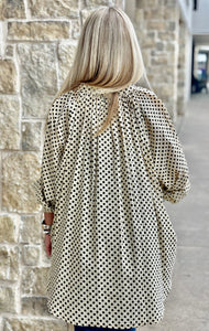 Taupe Dot Top